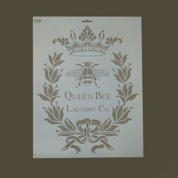 LAUNDRY STENCIL - Queen Bee Laundry Co 130 – Petite Rouge Vintage Emporium