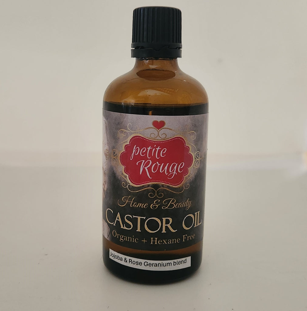 PETITE ROUGE JOJOBA & ROSE GERANIUM CASTOR OIL BLEND 100ML