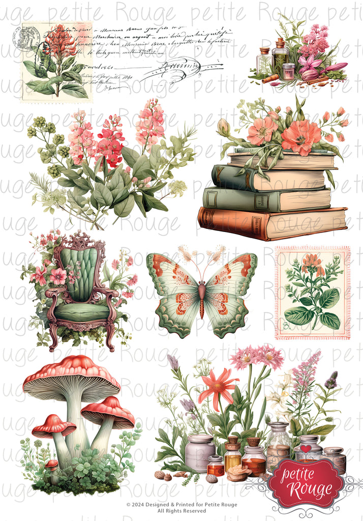 WATERSLIDE TRANSFER A4 - PRWS0039 GARDEN FANTASY