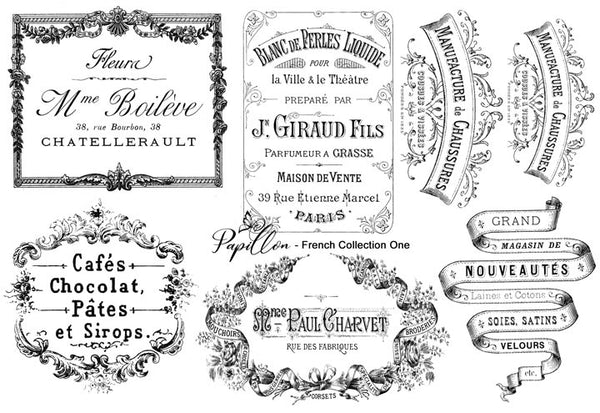 French Custom Label PRO1033 FRENCH LABELS 1 A4 – Petite Rouge Vintage Emporium