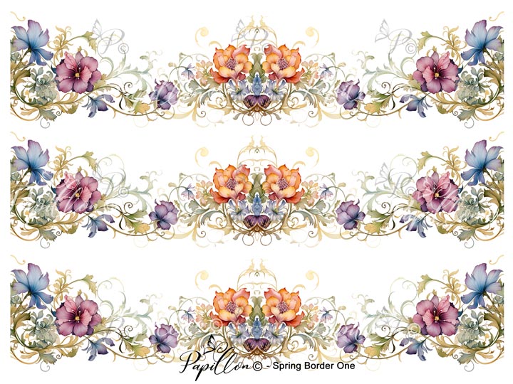 PRO1129 Spring Border #1 A4