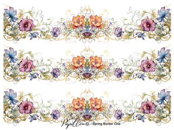 PRO1129 Spring Border #1 A4 – Petite Rouge Vintage Emporium