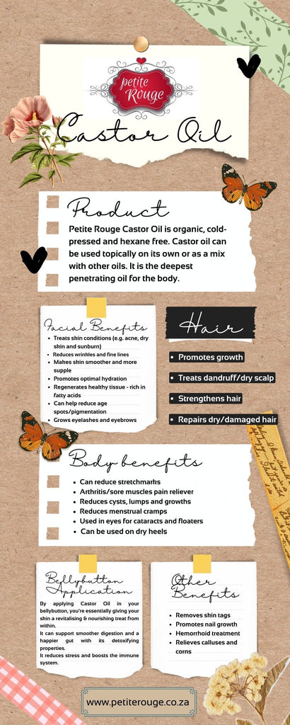 PETITE ROUGE CASTOR OIL - COLD PRESSED ORGANIC (HEXANE FREE) 100ML