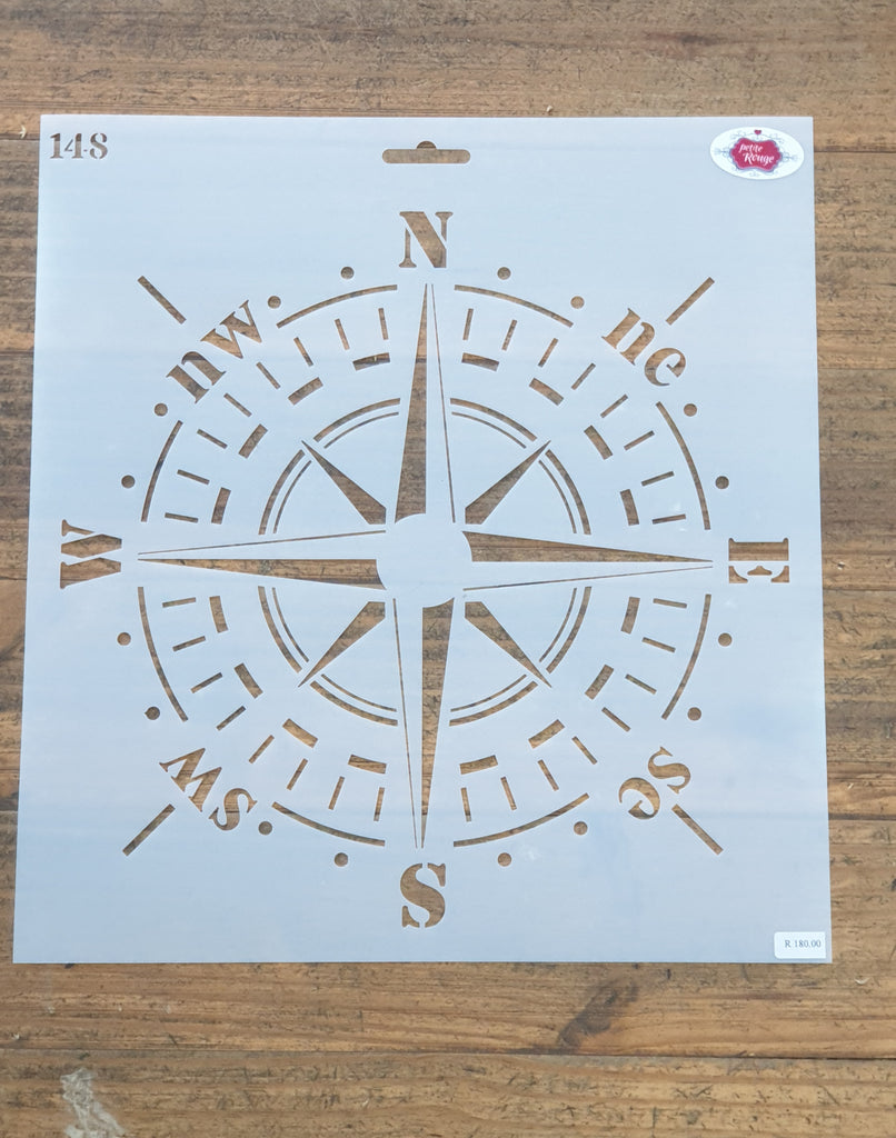 BEACH STENCIL - Nautical Compass 148