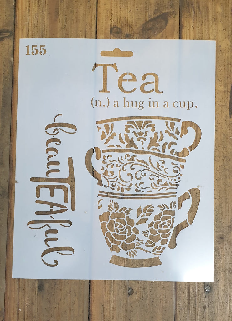 KITCHEN STENCIL - Teacup stencil 155