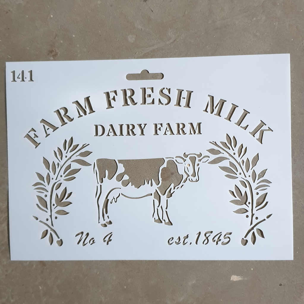 FARM STENCIL - Farm Fresh Milk 141