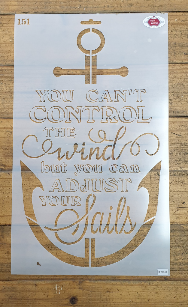 BEACH STENCIL - You can't control the wind 151