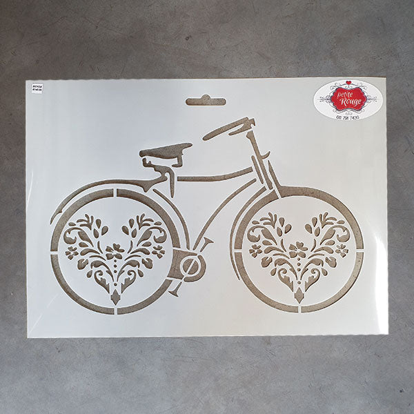 TRANSPORT STENCIL - Floral Bicycle PR003