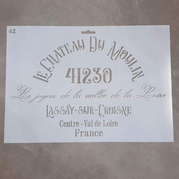 FRENCH STENCIL - Le Chateau Du Moulin 42