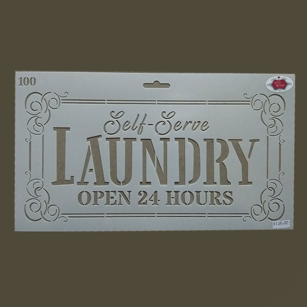 LAUNDRY STENCIL - Self Service Laundry 100