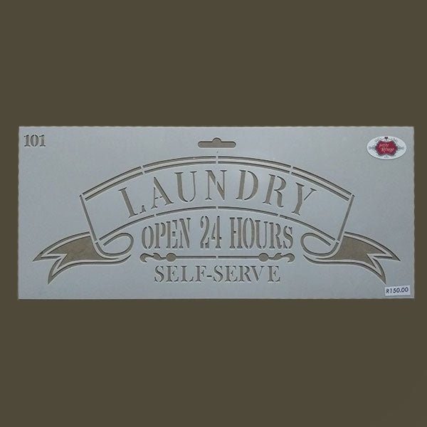 LAUNDRY STENCIL - Laundry banner 101
