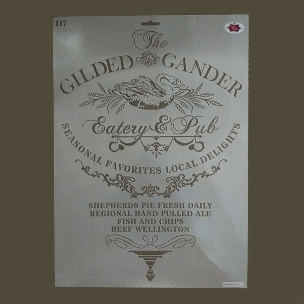 ENGLISH STENCIL - The Gilded Gander Eatery and Pub 117