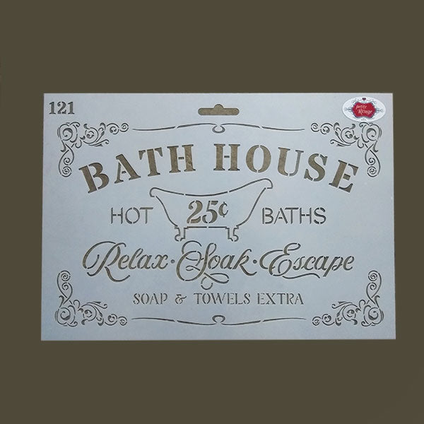 BATHROOM STENCIL - Bath House 121