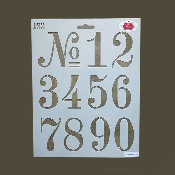 NUMBER STENCIL - No.s Small 122