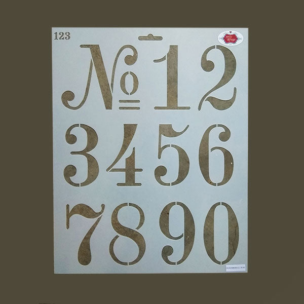 NUMBER STENCIL - No.s Large 123 – Petite Rouge Vintage Emporium number-stencil-no-s-large-123-petite-rouge-vintage-emporium