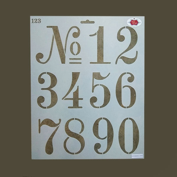 NUMBER STENCIL - No.s Large 123