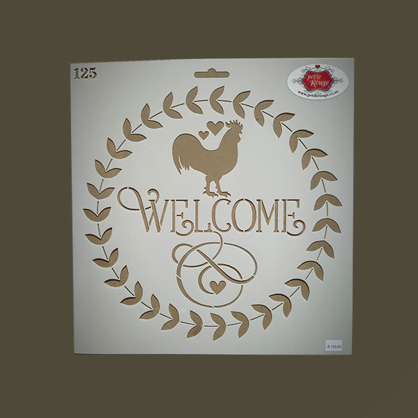 FARM STENCIL - Welcome Chicken 125