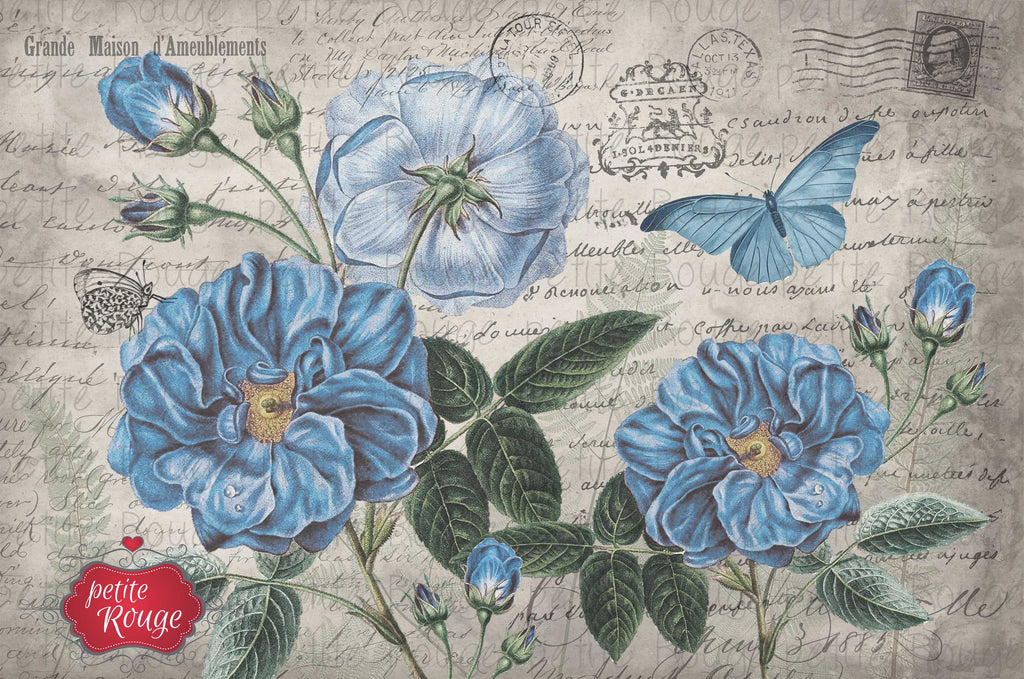 Papier de Meuble - Blue Flowers (600x900mm)