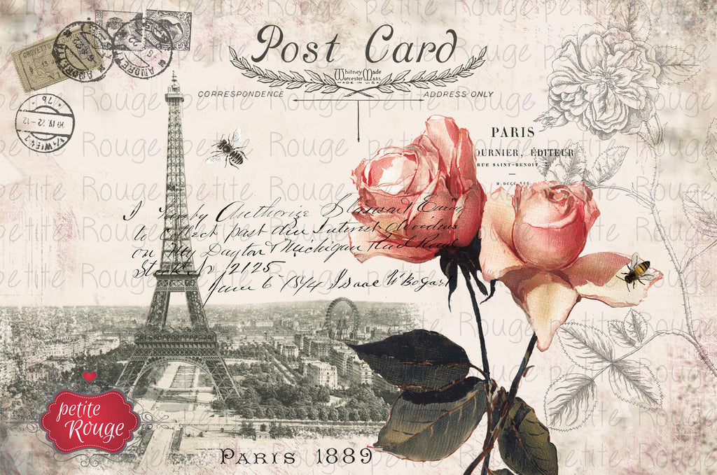 Papier de Meuble - Post Card Paris (600x900mm)