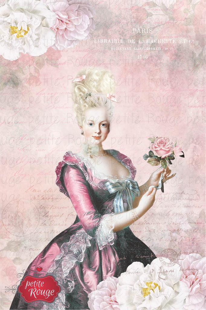 Papier de Meuble - Marie Antoinette-Pink (600x900mm) - PR-PDM028