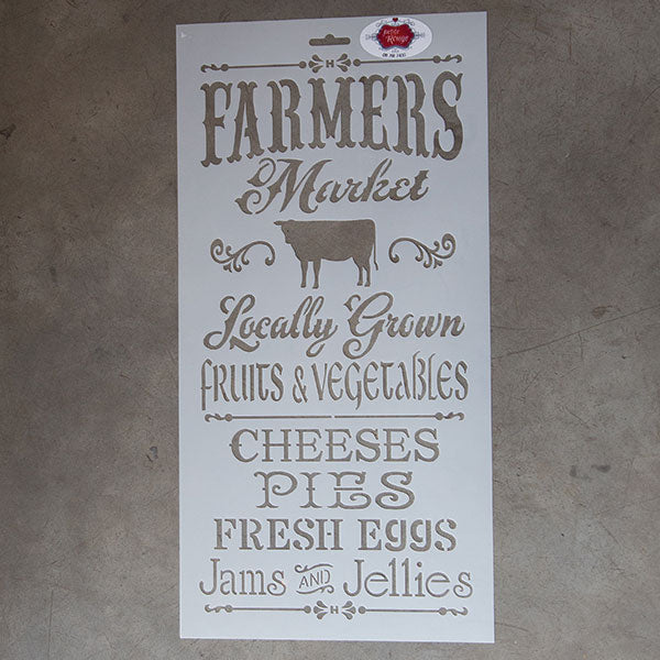FARM STENCIL - Farmers Market (English) PR007