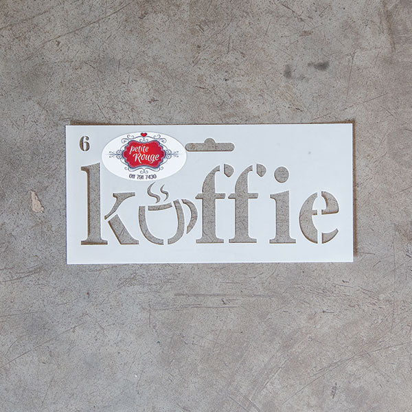 KITCHEN STENCIL - Koffie (Afrikaans) PR0015