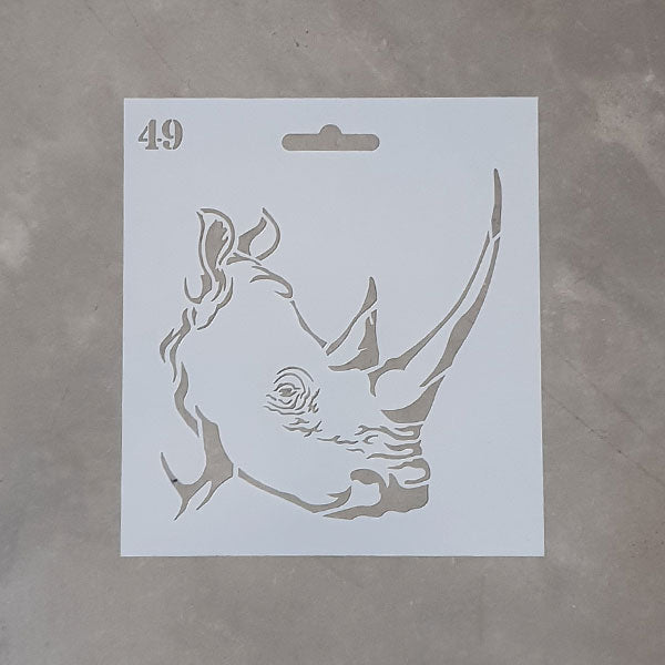 ANIMAL STENCIL - Rhino 49