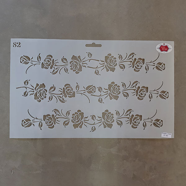 PATTERN STENCIL - Rose lines 82