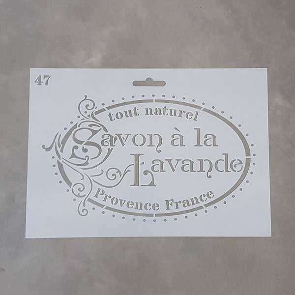 BATHROOM STENCIL - Savon a la Lavande 47
