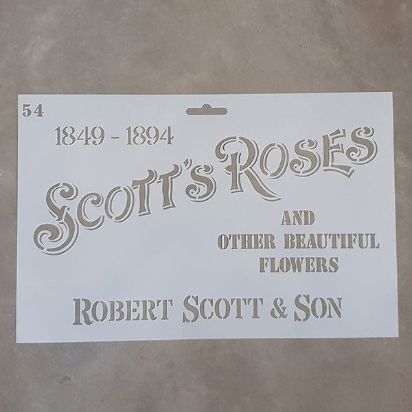 GARDEN STENCIL - Scott’s Roses 54