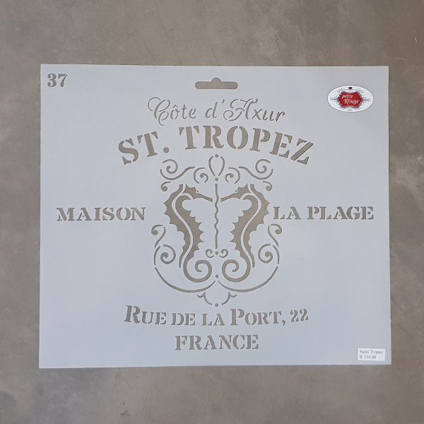 BEACH STENCIL - St Tropez 37