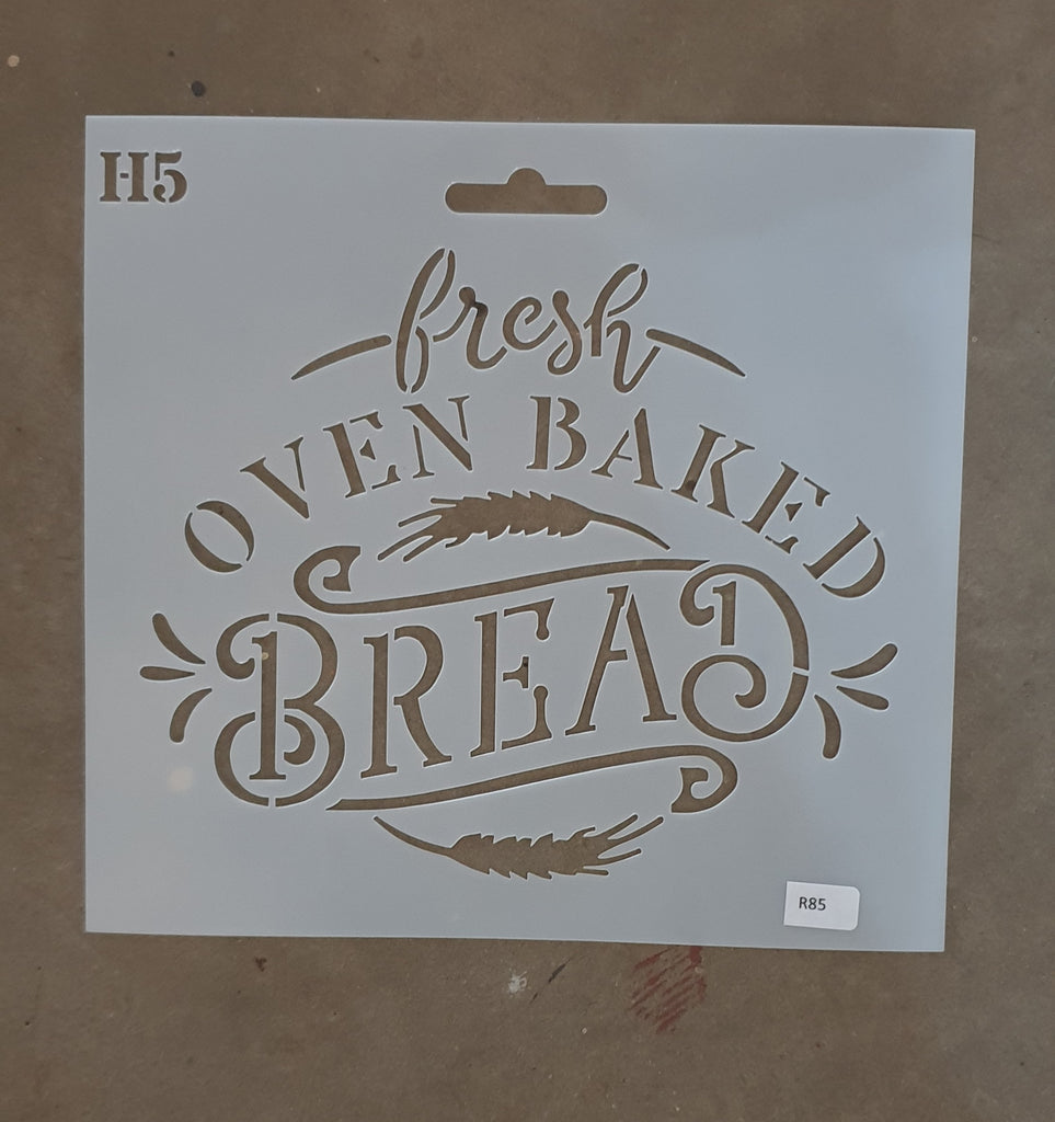 KITCHEN STENCIL - Fresh Oven Baked Bread H5