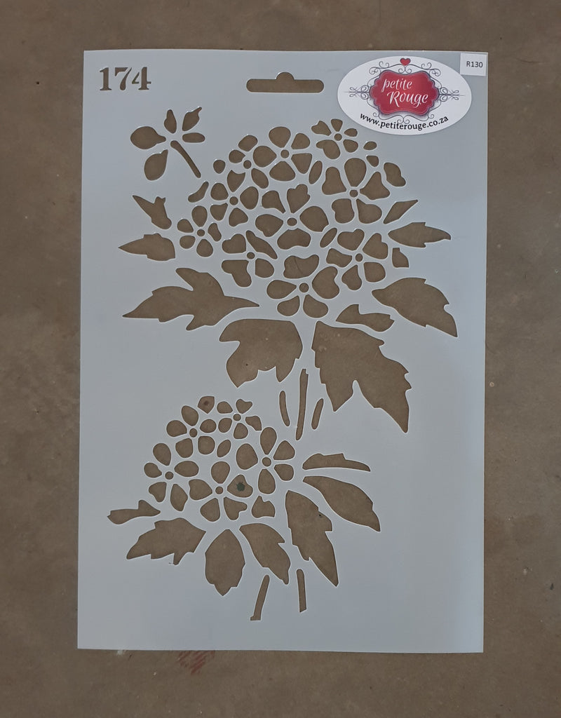 GARDEN STENCIL - Hydrangea 174