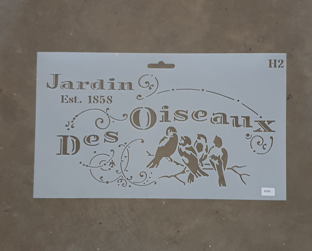 GARDEN STENCIL - Jardin Des Oiseaux  H2